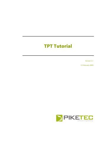 TPT Tutorial - PikeTec