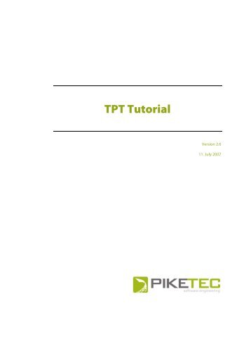 TPT Tutorial - PikeTec