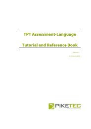 TPT Assessment-Language - PikeTec