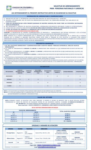 solicitud de arrendamiento para personas naturales y juridicas