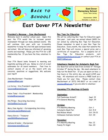 pta newsletter template