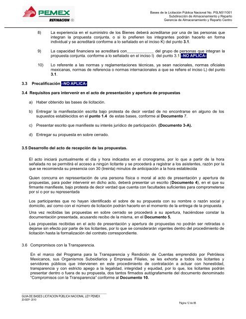 modelo de bases de licitación pública internacional ... - PEMEX.com