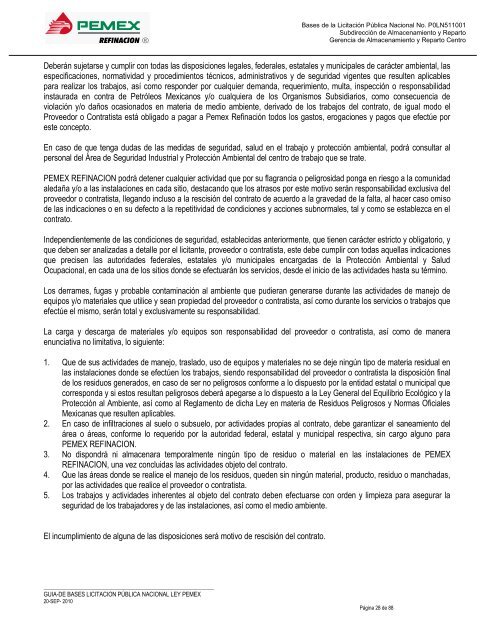 modelo de bases de licitación pública internacional ... - PEMEX.com