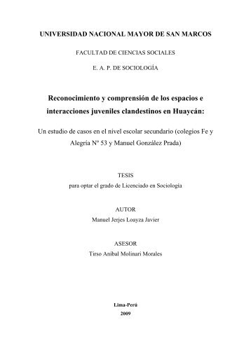 Reconocimiento y comprensión de los espacios e ... - Cybertesis