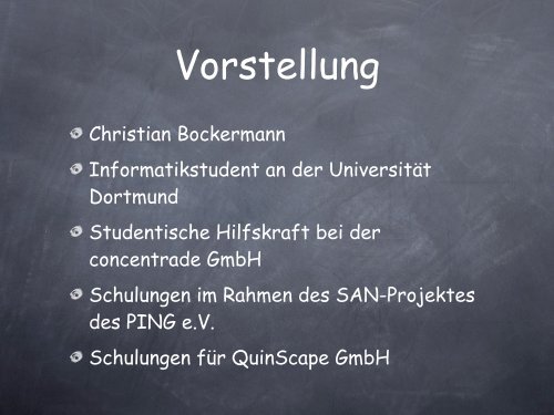 Christian Bockermann  - beim PING eV