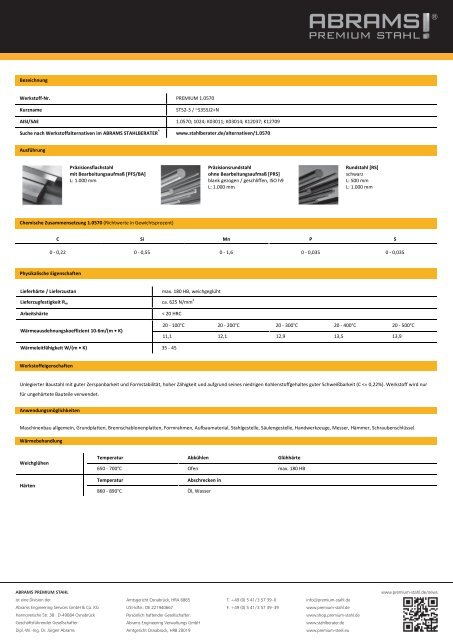 1.0570 - Abrams Premium Stahl