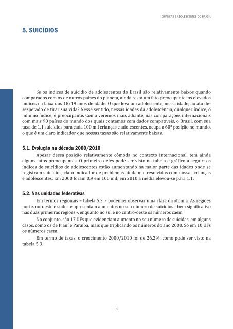 MAPA DA VIOLÊNCIA 2012 CRIANÇAS E ADOLESCENTES DO BRASIL