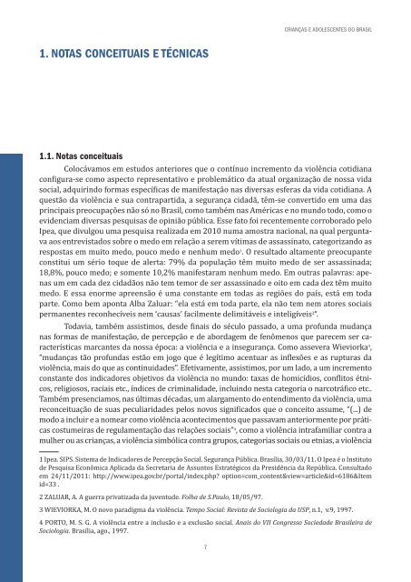 MAPA DA VIOLÊNCIA 2012 CRIANÇAS E ADOLESCENTES DO BRASIL