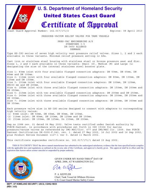 Is 2389 HS-ISO 2389 - Pres-Vac Engineering Aps