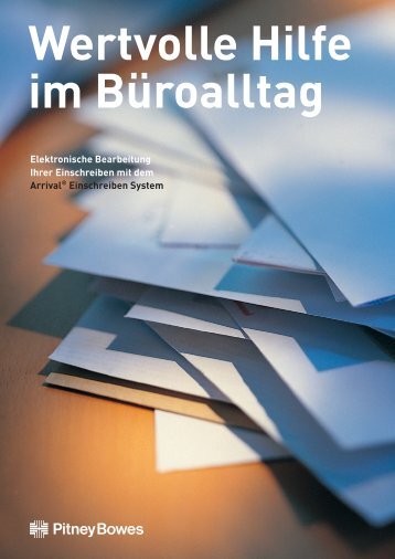 Arrival Einschreiben Produktbroschüre (Pdf) - Pitney Bowes ...