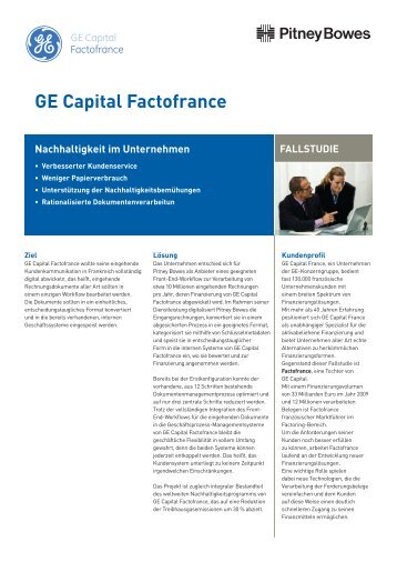 GE Capital Factofrance - Pitney Bowes Deutschland GmbH