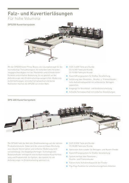 Unternehmens-Portfolio - Pitney Bowes Deutschland GmbH