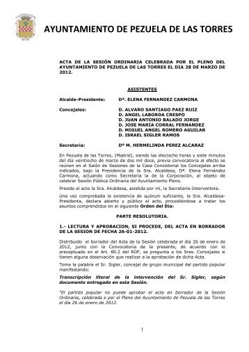 acta 28/03/2012 pleno ordinario - Pezuela de las Torres