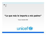 “Lo que más le importa a mis padres” - Unicef
