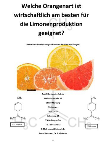 Welche Orangenart ist wirtschaftlich am besten für die ...