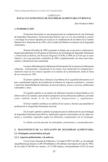 Cap. 3. Hacia una estrategia de seguridad alimentaria - BVSDE