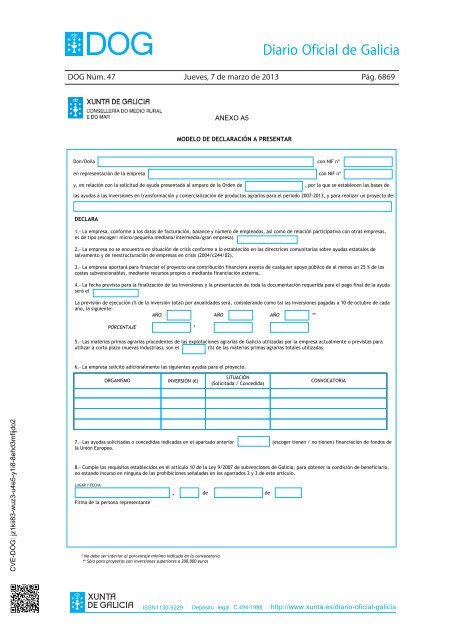 ISSN1130-9229 Depósito legal C.494-1998 http://www.xunta.es ...