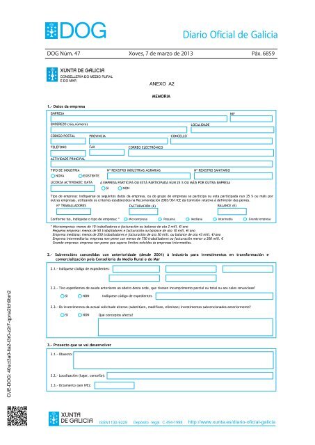 ISSN1130-9229 Depósito legal C.494-1998 http://www.xunta.es ...