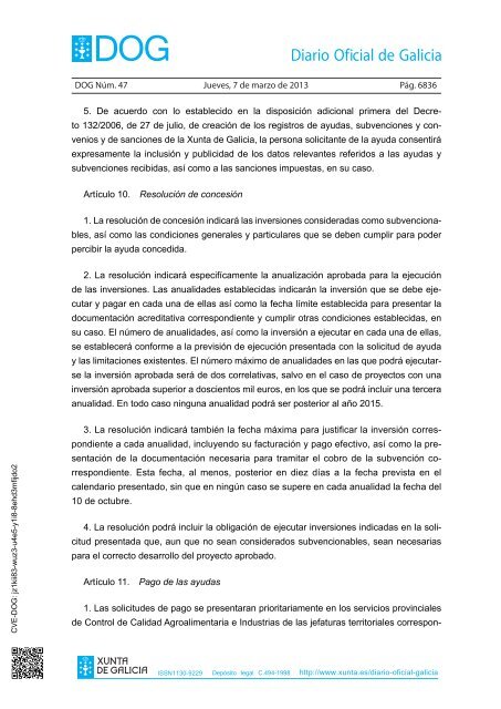 ISSN1130-9229 Depósito legal C.494-1998 http://www.xunta.es ...