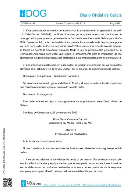 ISSN1130-9229 Depósito legal C.494-1998 http://www.xunta.es ...