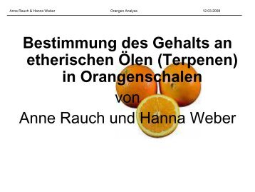 (Terpenen) in Orangenschalen - Adolf-Reichwein-Schule