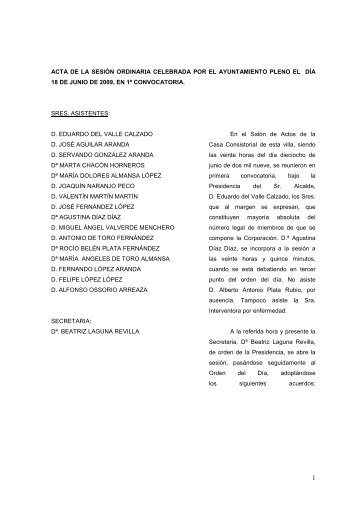 acta de la sesión ordinaria celebrada por el ayuntamiento pleno el ...