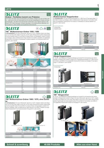 Alles aus einer Hand Schnell & zuverlässig 40.000 Produkte LEITZ