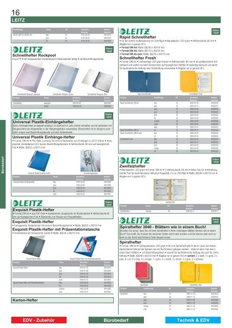 Alles aus einer Hand Schnell & zuverlässig 40.000 Produkte LEITZ