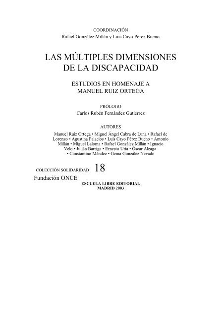 las múltiples dimensiones de la discapacidad - Fundación Once