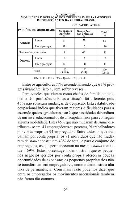 Estrutura Familiar e Mobilidade Social - Estudo do