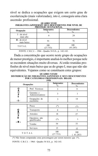 Estrutura Familiar e Mobilidade Social - Estudo do