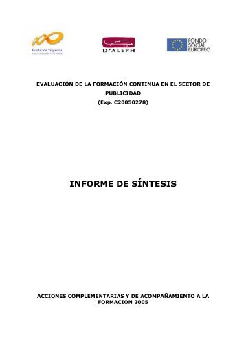 informe de síntesis - Fundación Tripartita para la Formación en el ...