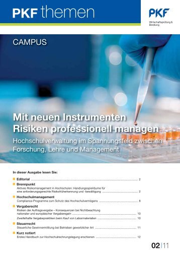 Heft 2 02/2011 Mit neuen Instrumenten Risiken - PKF Fasselt Schlage