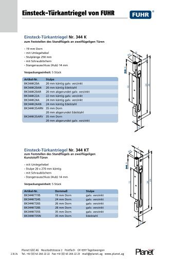 Fuhr 5x13 Stangen-Datenblatt