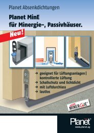 Planet MinE für Minergie-, Passivhäuser.