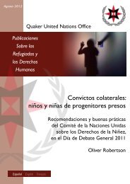 Convictos colaterales: niños y niñas de progenitores presos