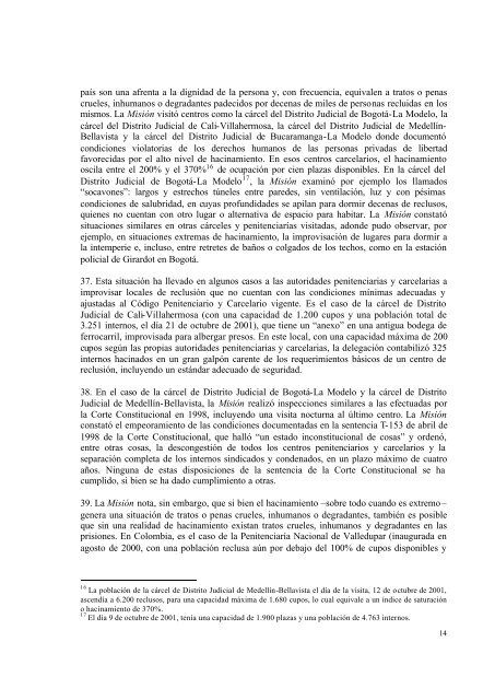 Informe Carceles - Oficina en Colombia del Alto Comisionado de las ...