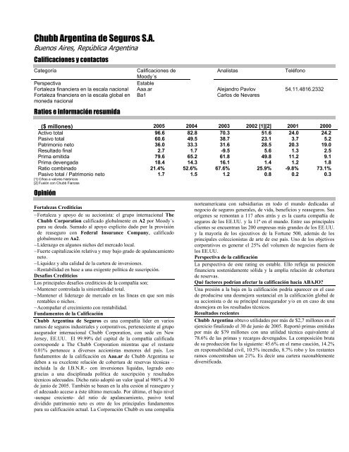 Moody's Opiniones Crediticias