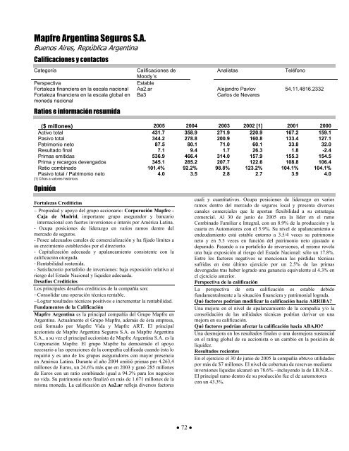 Moody's Opiniones Crediticias