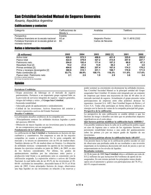 Moody's Opiniones Crediticias