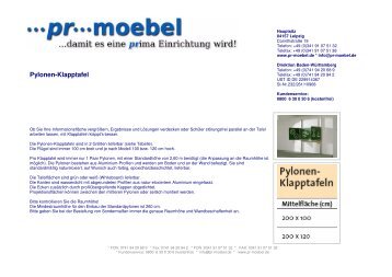 Pylonen-Klapptafel - pr-moebel