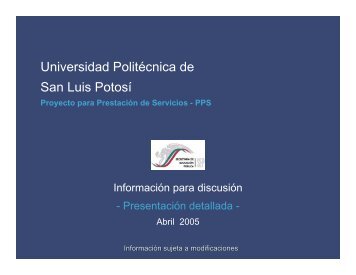 PPS Universidad Politécnica de San Luis Potosí - Secretaría de ...