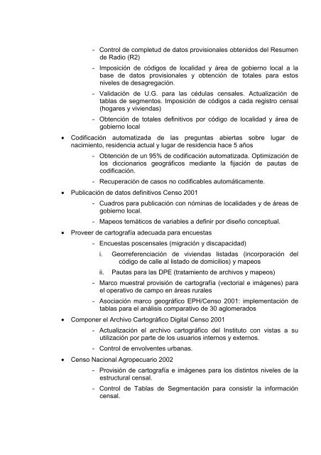 Memoria detallada del - Jefatura de Gabinete de Ministros