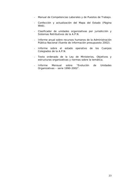 Memoria detallada del - Jefatura de Gabinete de Ministros