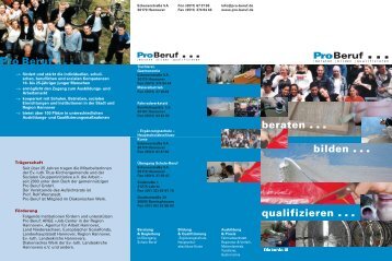 qualifizieren ... beraten ... bilden - Pro Beruf GmbH