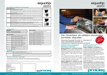 Par l'inventeur du célèbre duromètre portable «Equotip» - Proceq