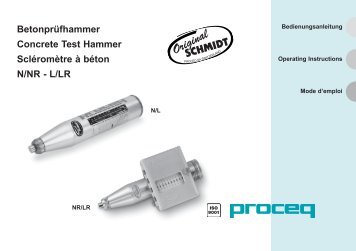 Betonprüfhammer Concrete Test Hammer Scléromètre à ... - Proceq