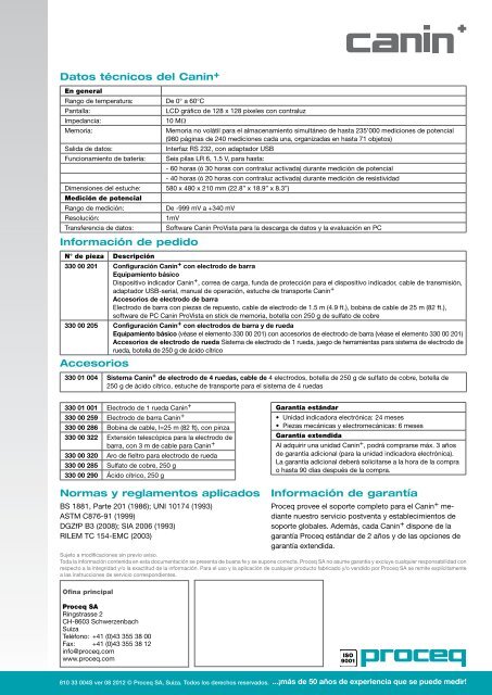 Folletos de Ventas Corrosion - Proceq