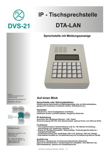 DTA-LAN - ProCom Professional Communication and Service GmbH