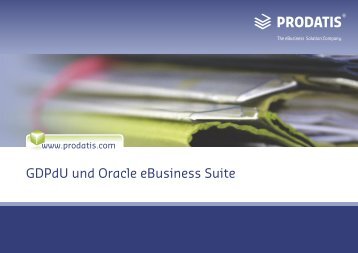 GDPdU und Oracle eBusiness Suite - Prodatis Consulting AG